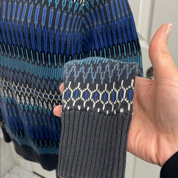 Mossimo Supply Co. Men’s Crewneck Sweater Fair Isle Multi Blue Pattern Sz S - Picture 4 of 14